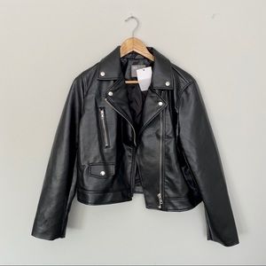 BRAND NEW ASOS Black faux leather jacket, …